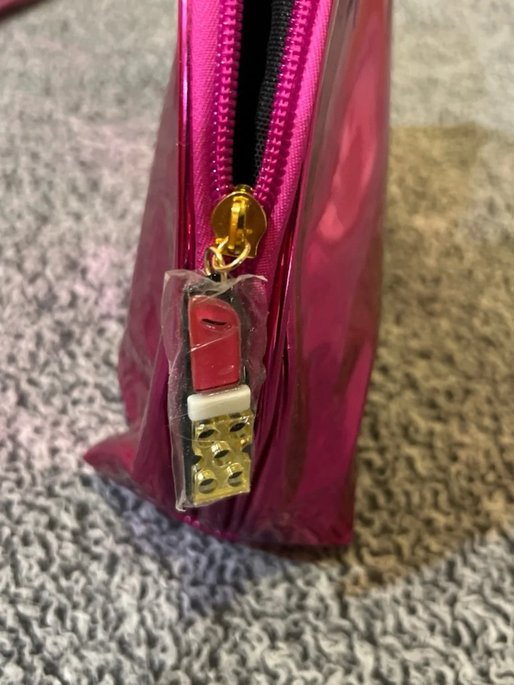 Ulta Beauty Hot Pink Metallic Cosmetic Pouch Duo